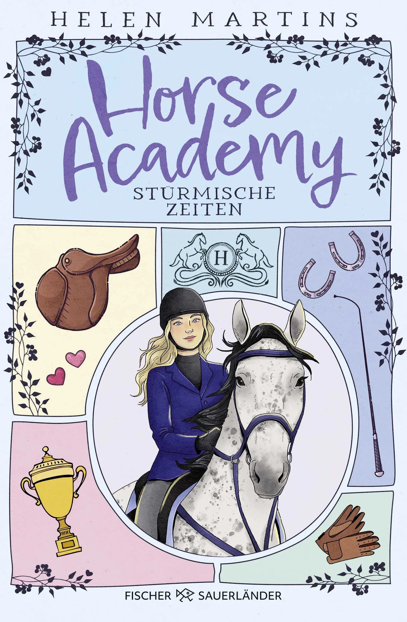 Buchcover von 'Horse Academy – Stürmische Zeiten' - Gebundene Ausgabe von Helen Martins