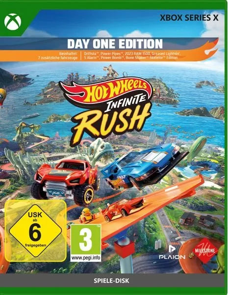 Cover: Hot Wheels Infinite Rush (Day One Edition) für Xbox Series X. Publisher: PLAION GmbH
