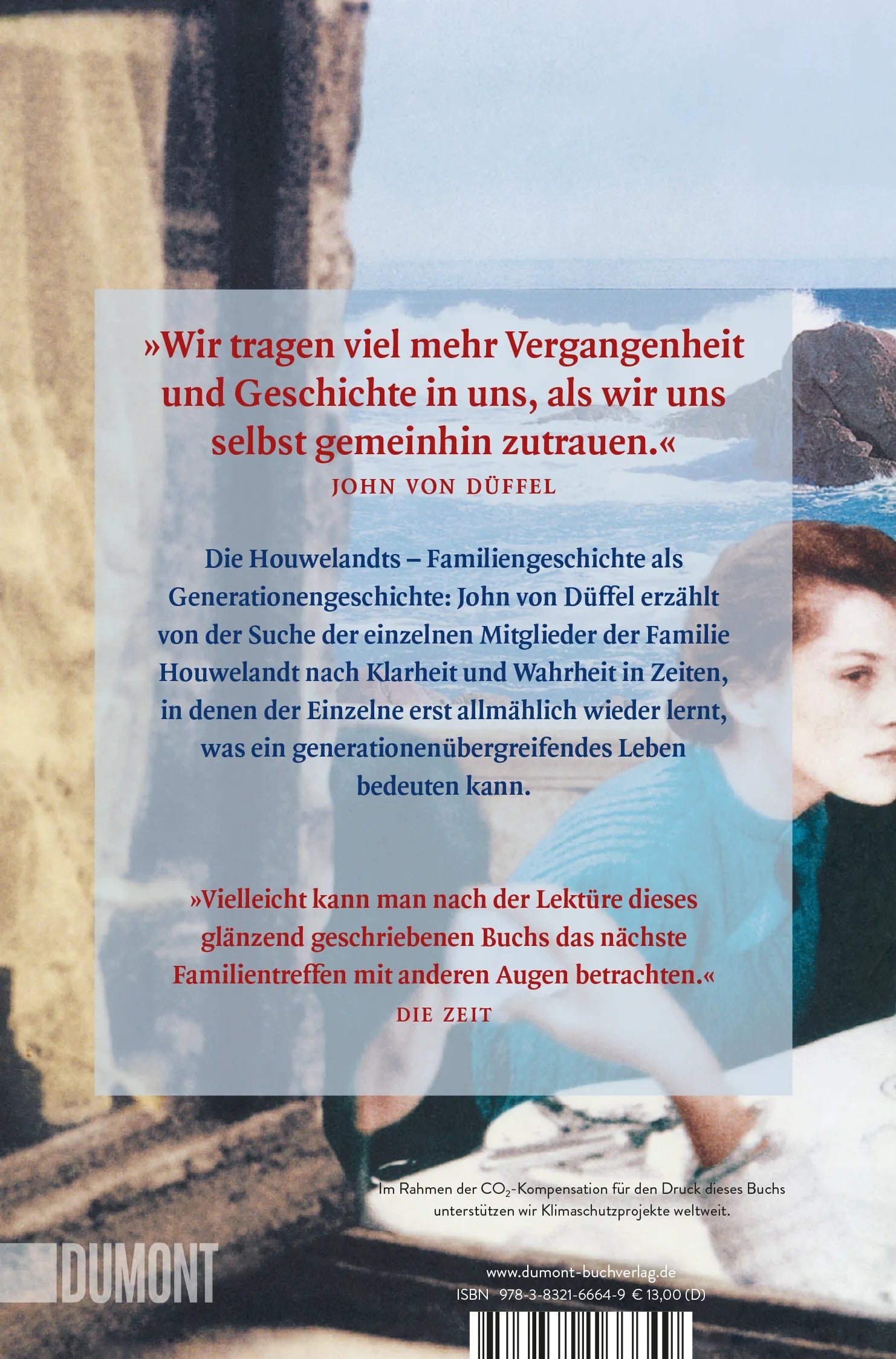 Buchrückseite von 'Houwelandt' mit Klappentext - Taschenbuch