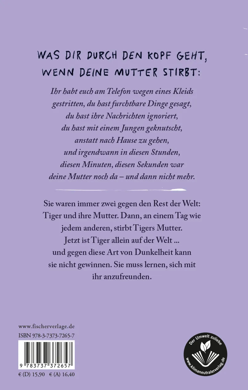 Buchrückseite von 'How to Make Friends with the Dark' mit Klappentext - Paperback