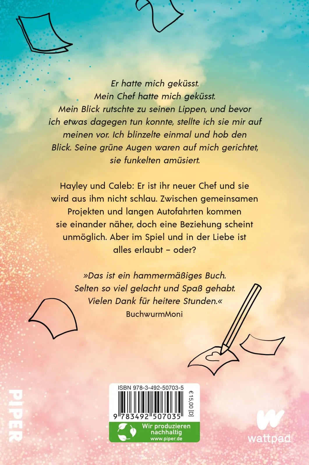 Buchrückseite von 'How to publish Love' mit Klappentext - Paperback