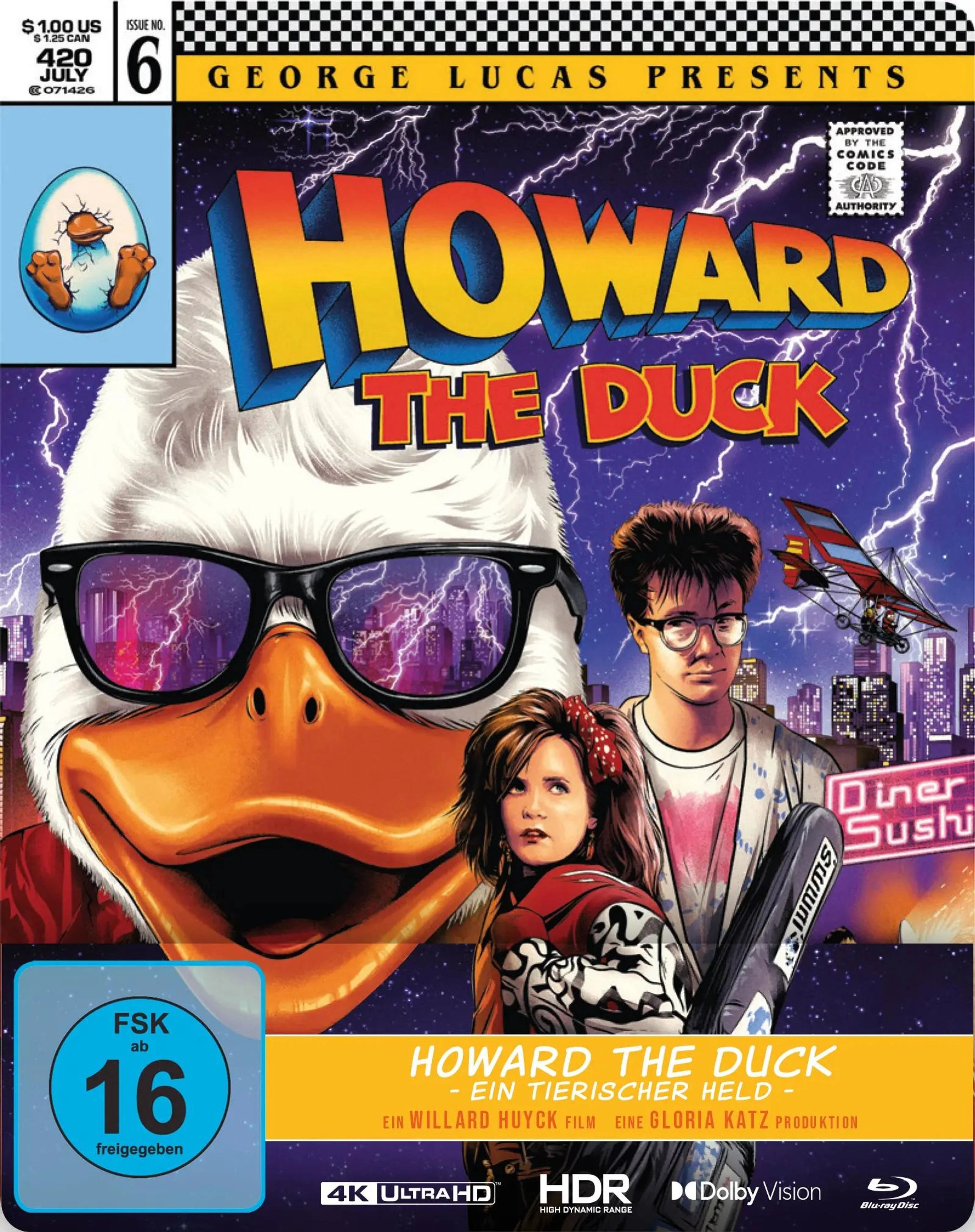 4K UHD Blu-ray-Cover: Howard the Duck – Ein tierischer Held Steelbook