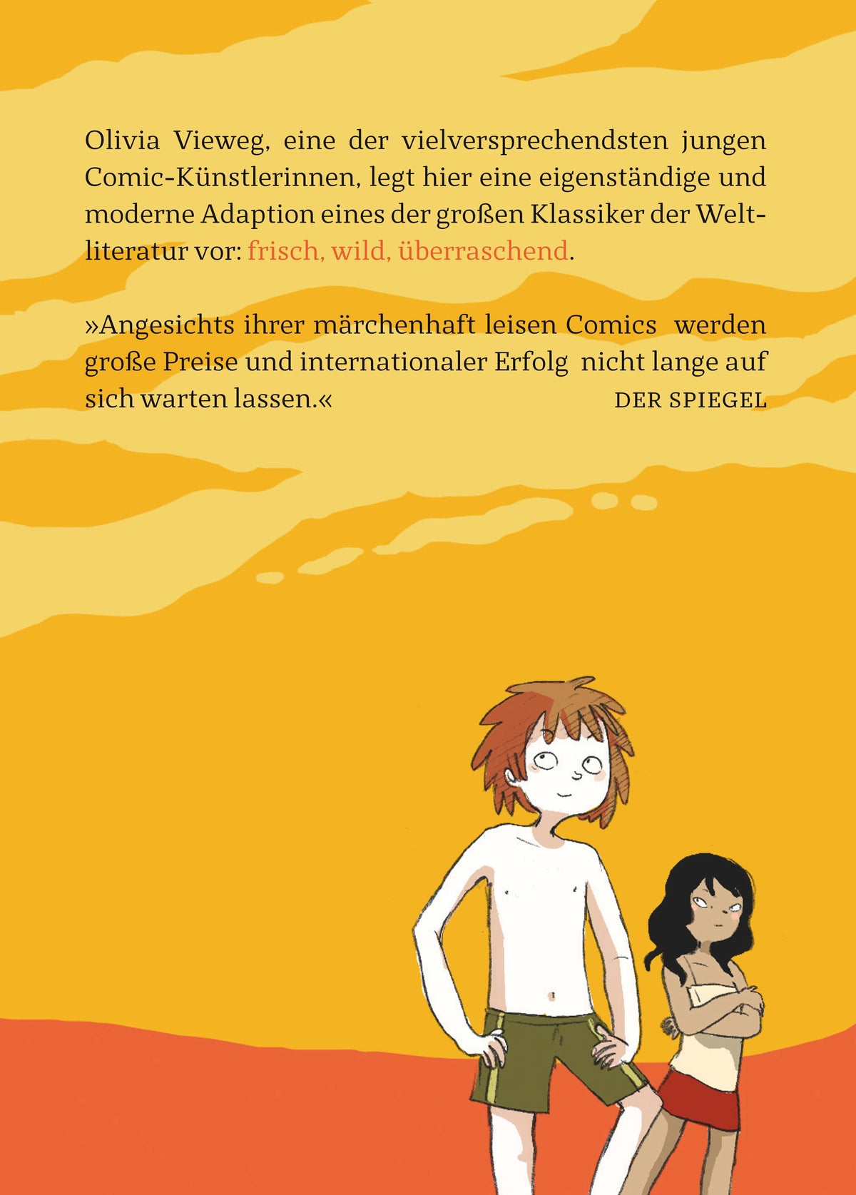 Buchrückseite von 'Huck Finn' mit Klappentext - Paperback