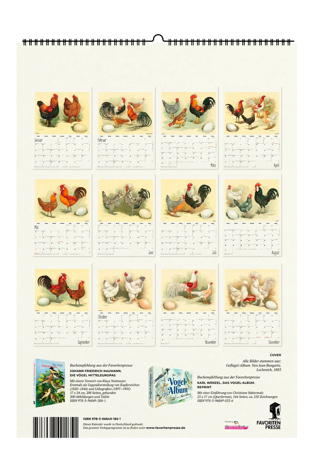 Hühner. Wandkalender 2027 – Ansicht