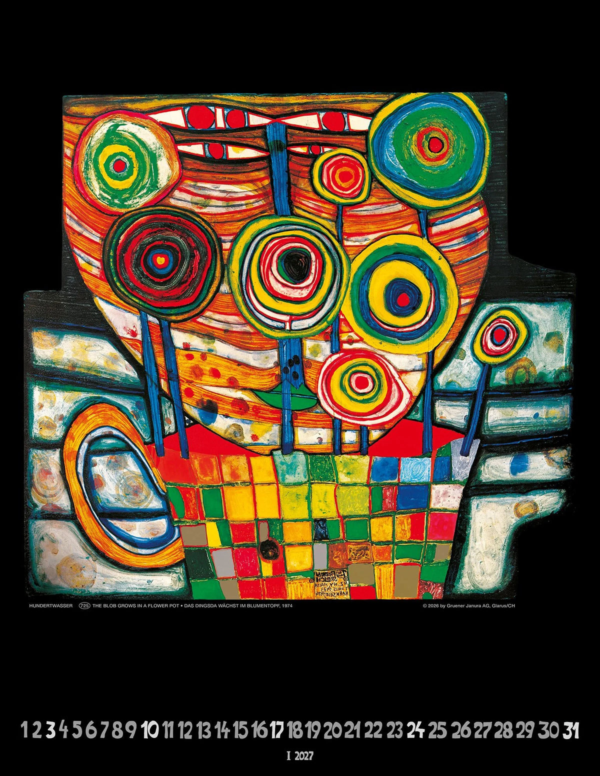Hundertwasser Art Calendar 2027 – Ansicht