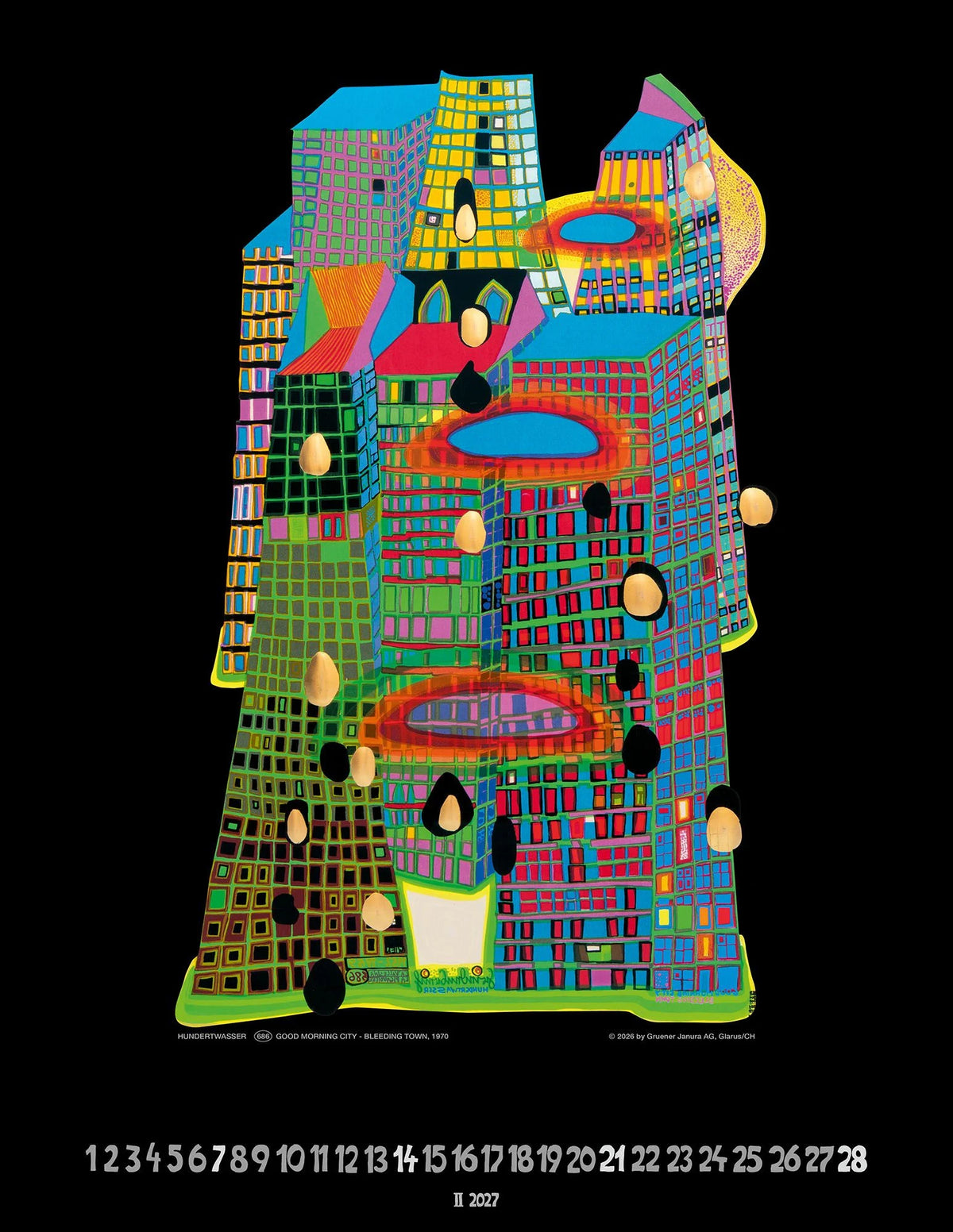 Hundertwasser Art Calendar 2027 – Ansicht