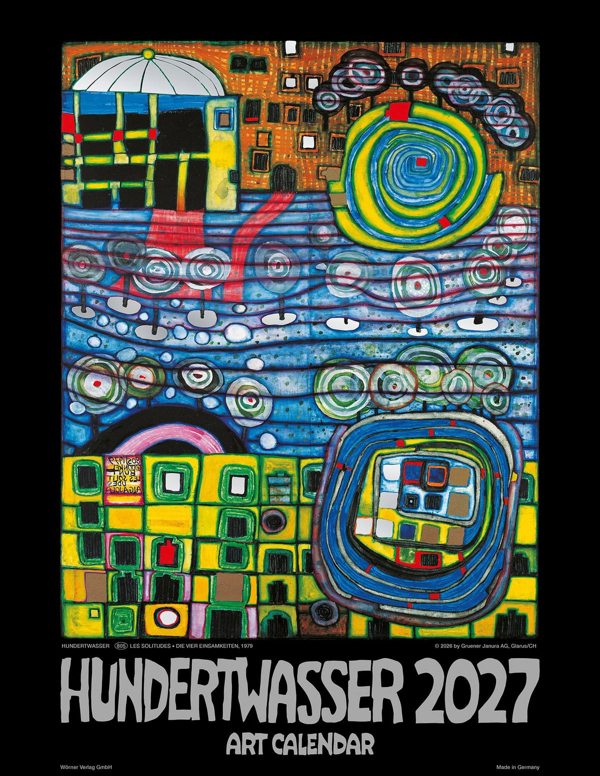 Wandkalender: Hundertwasser Art Calendar 2027