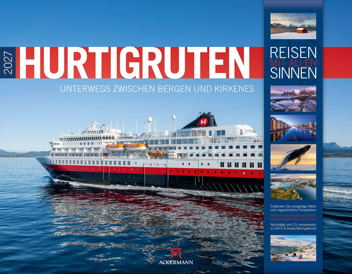 Wandkalender: Hurtigruten Kalender 2027 | Unterwegs zwischen Bergen und Kirkenes