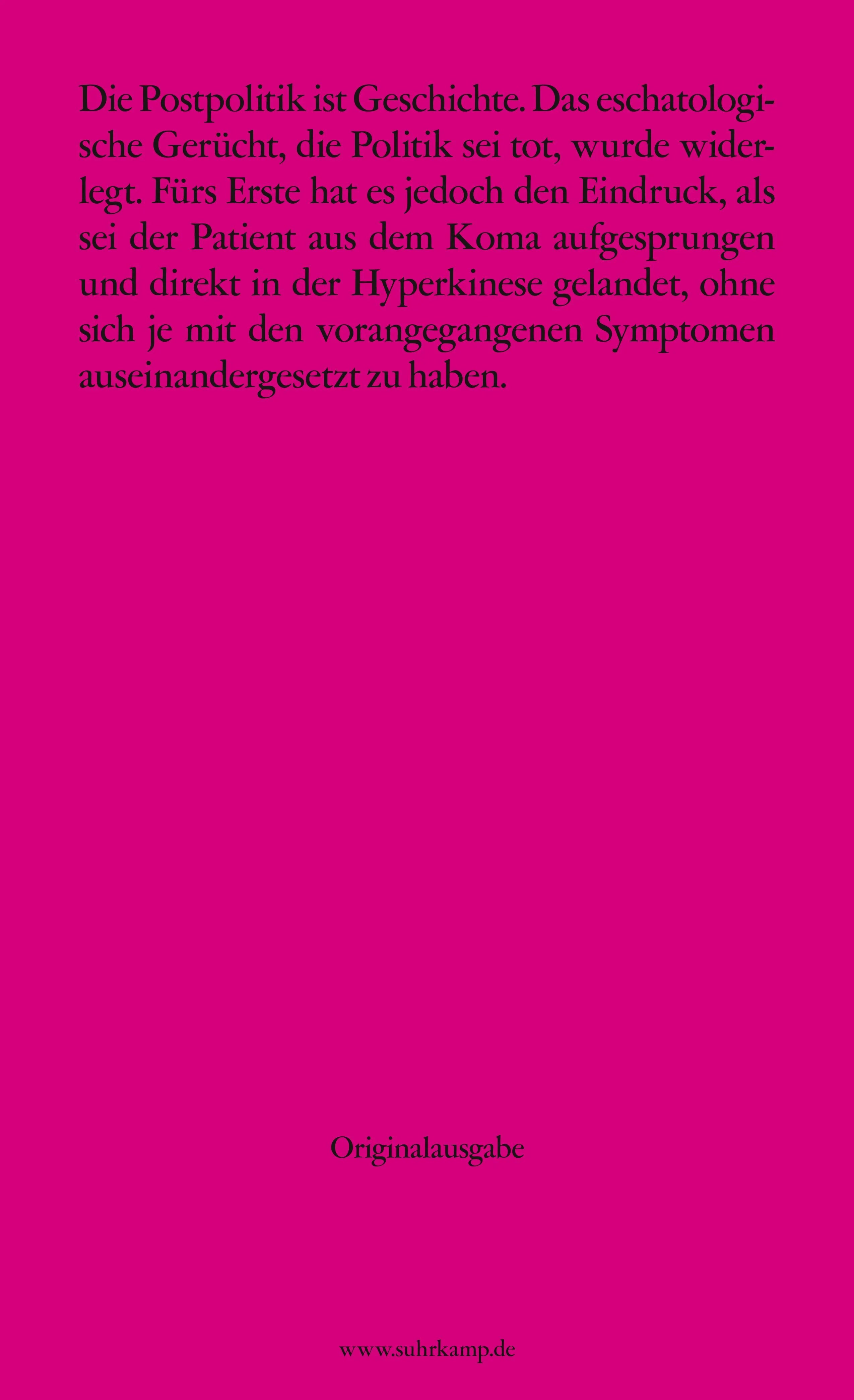 Buchrückseite von 'Hyperpolitik' mit Klappentext - Taschenbuch