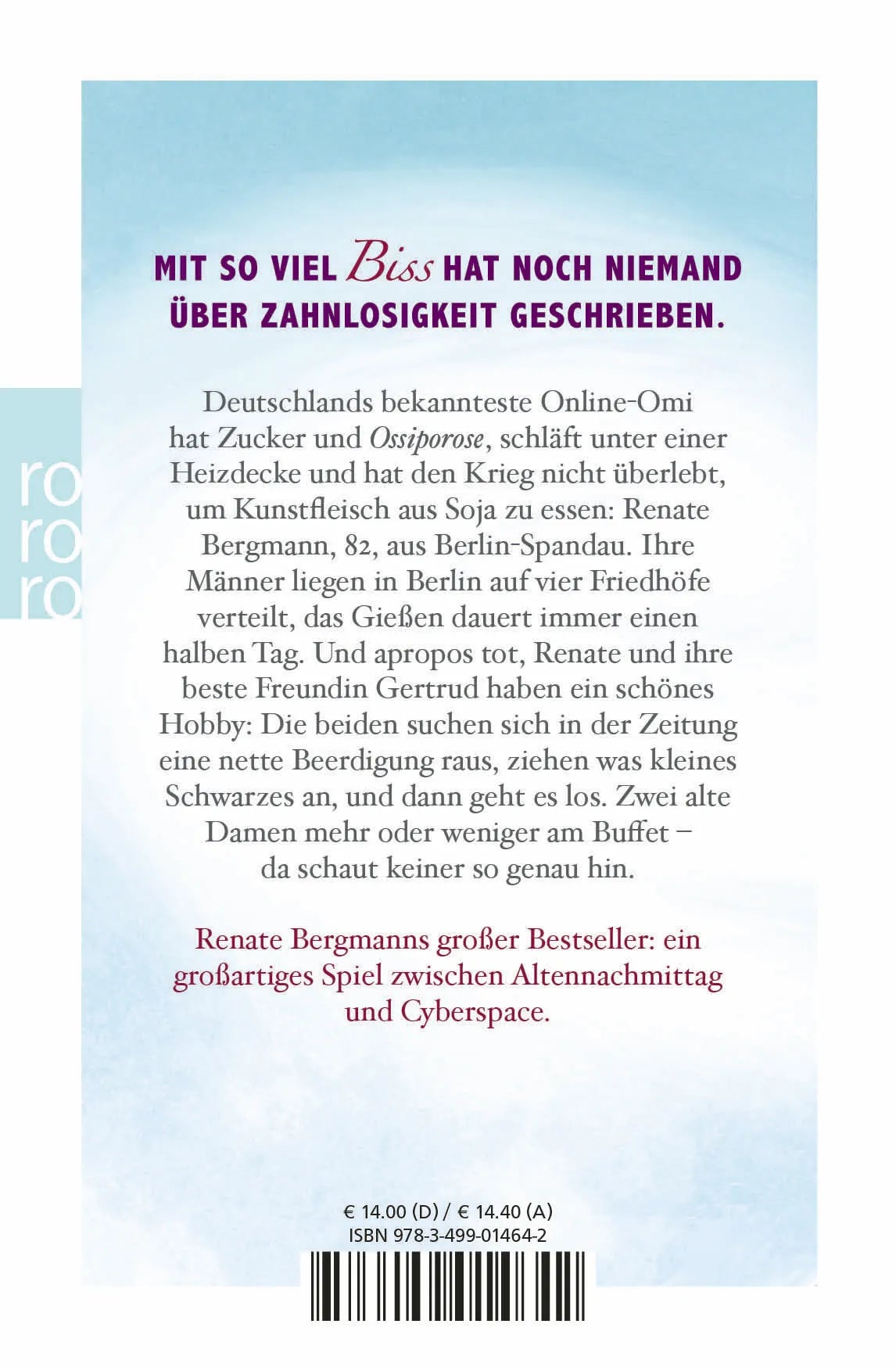 Buchrückseite von 'Ich bin nicht süß, ich hab bloß Zucker' mit Klappentext - Gebundene Ausgabe