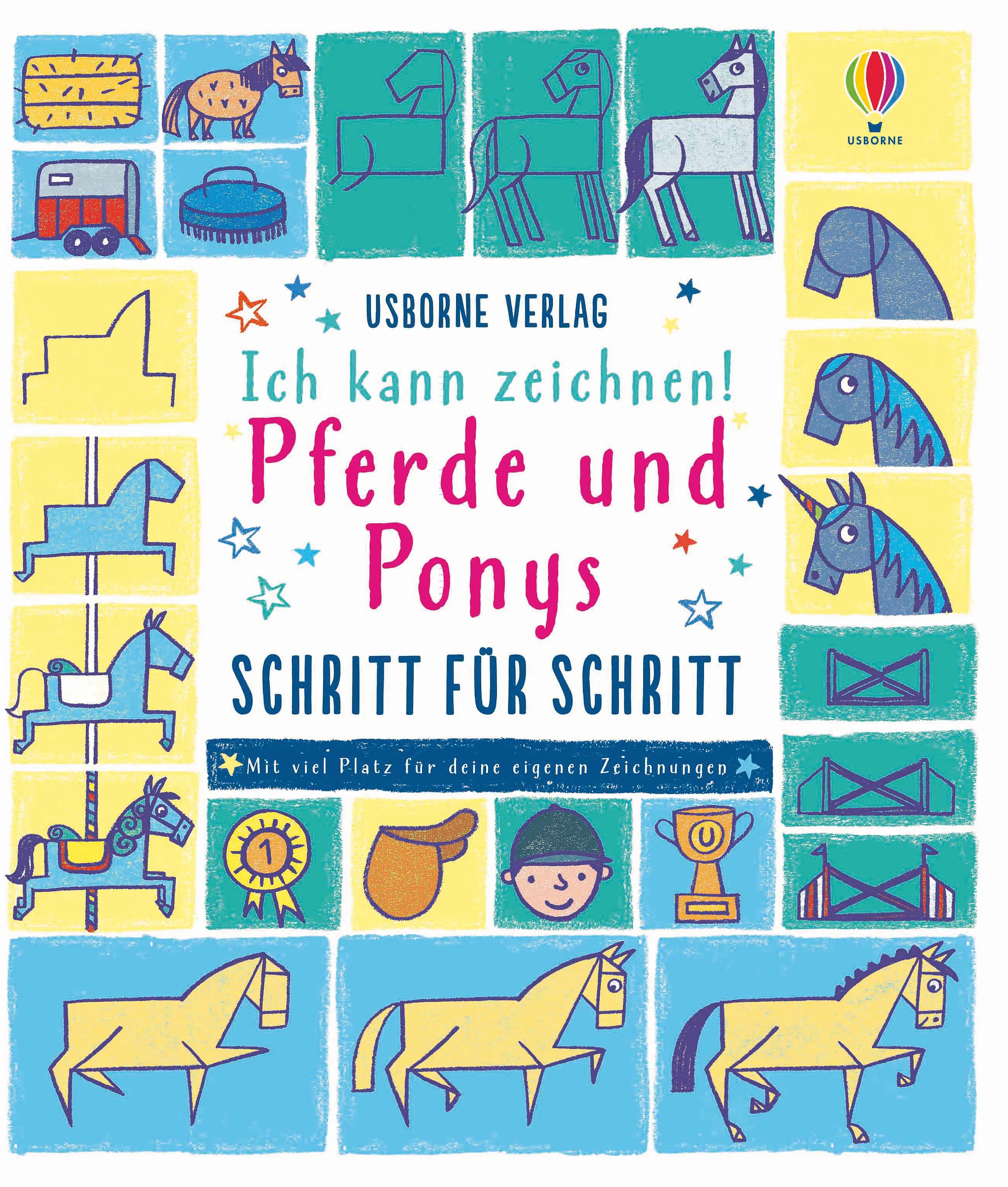 Buchcover von 'Ich kann zeichnen! Pferde und Ponys - Schritt für Schritt' - Taschenbuch von Fiona Watt