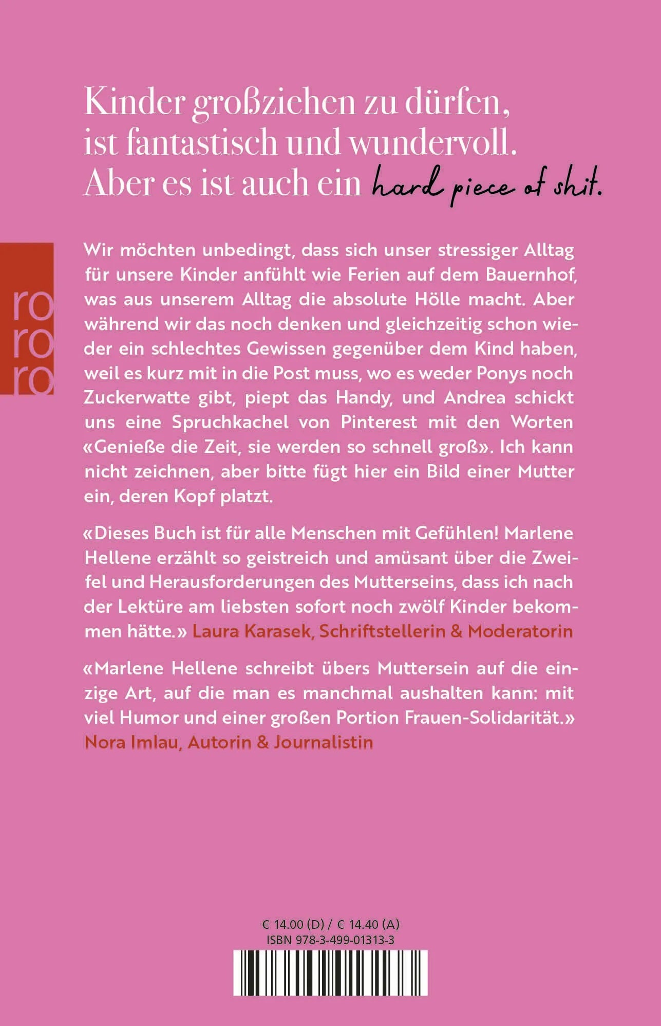 Buchrückseite von 'Ich liebe MEINE KINDER machen mich fertig' mit Klappentext - Taschenbuch