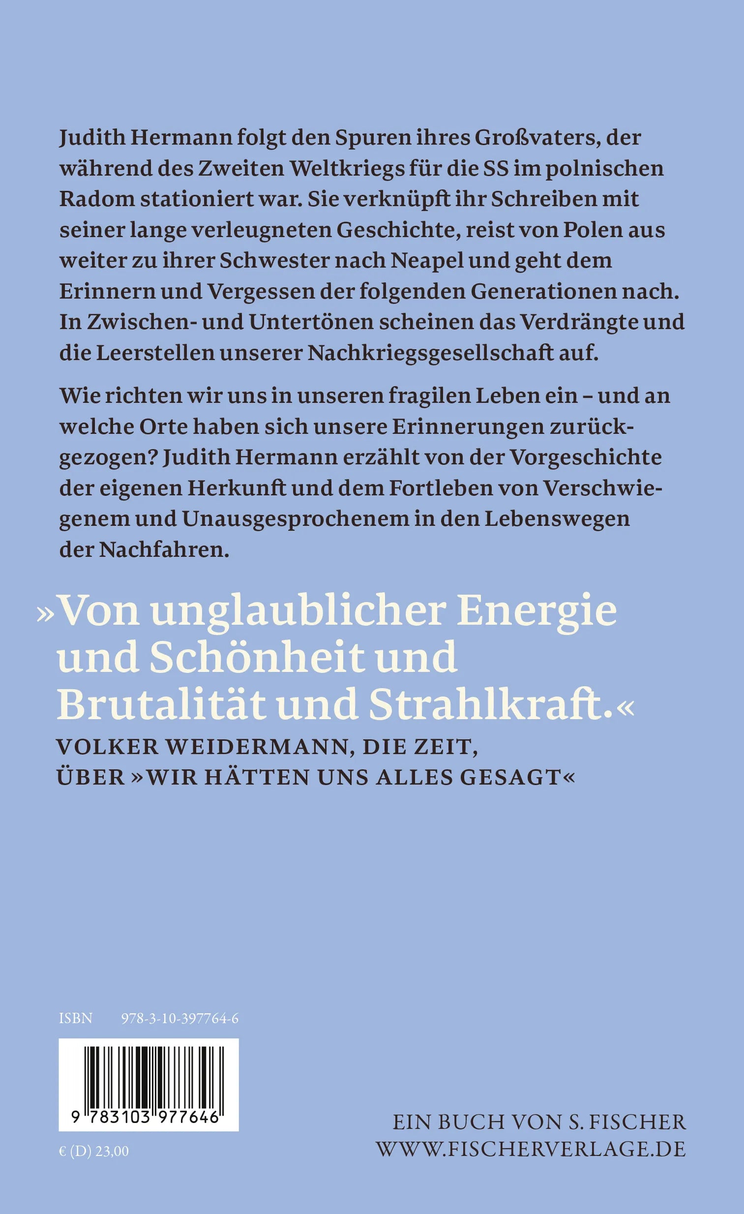 Rückseite: Ich möchte zurückgehen in der Zeit (Hardcover)