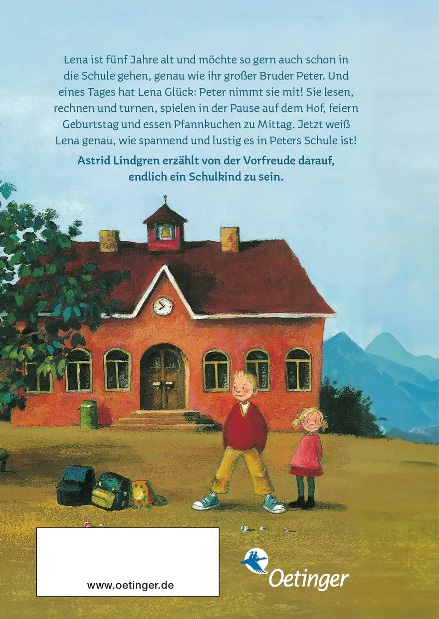 Buchrückseite von 'Ich will auch in die Schule gehen' mit Klappentext - Gebundene Ausgabe