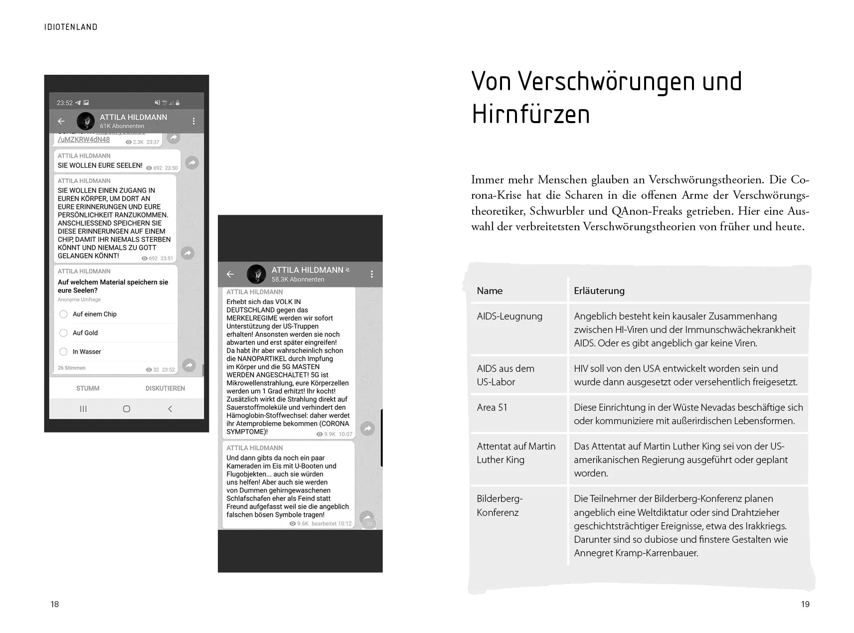 Innenansicht von 'Idiotenland' - Taschenbuch