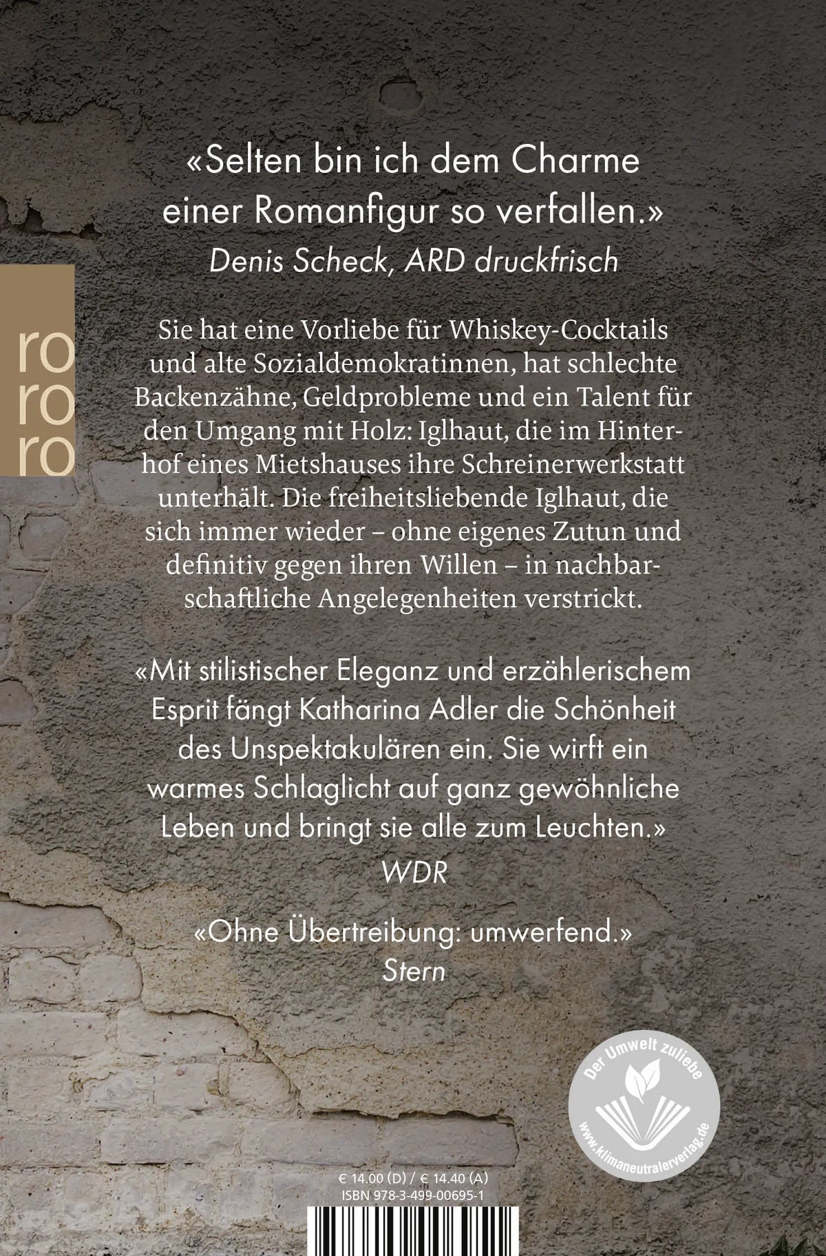 Buchrückseite von 'Iglhaut' mit Klappentext - Taschenbuch