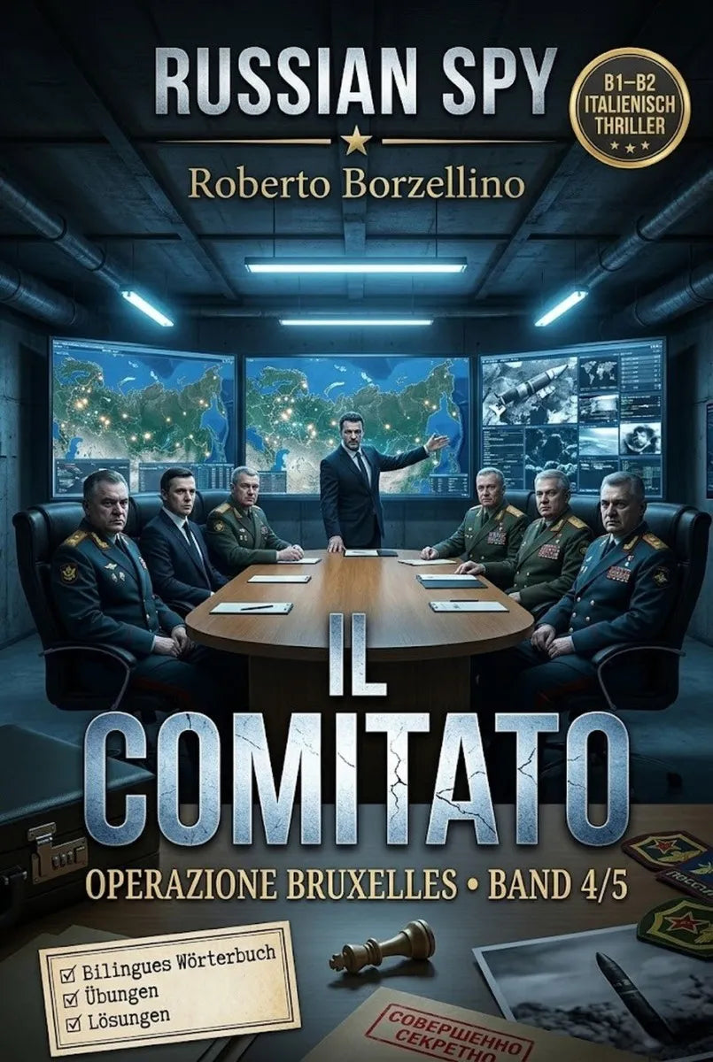 Cover: Il Comitato. Italienisch lernen mit einem Spy-Thriller (E-Book) von Roberto Borzellino