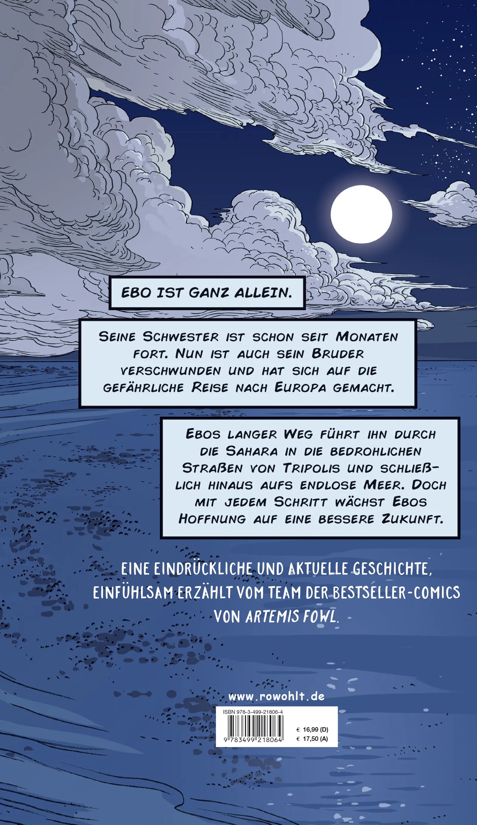Buchrückseite von 'Illegal - Die Geschichte einer Flucht' mit Klappentext - Gebundene Ausgabe