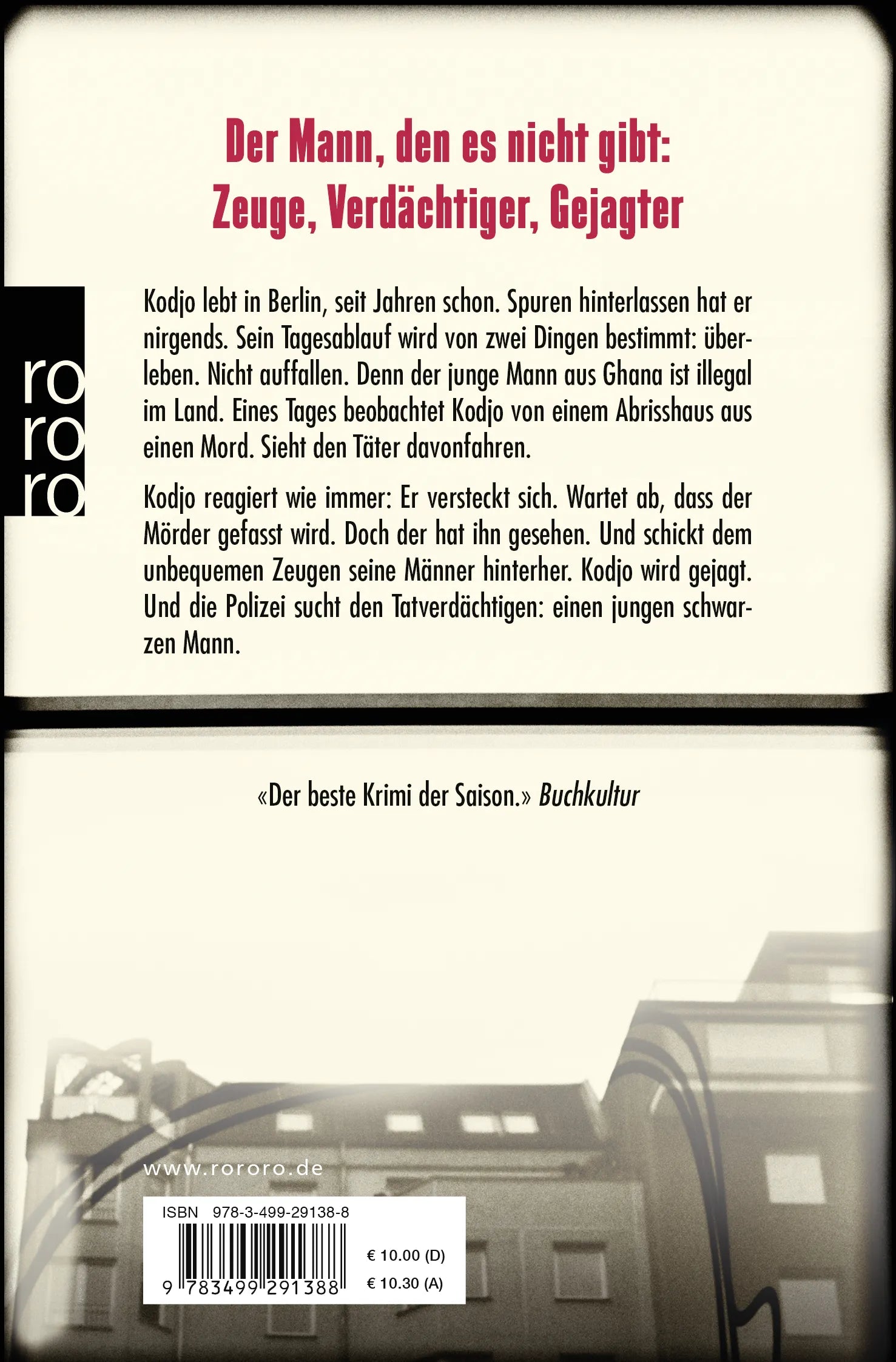 Buchrückseite von 'Illegal' mit Klappentext - Taschenbuch