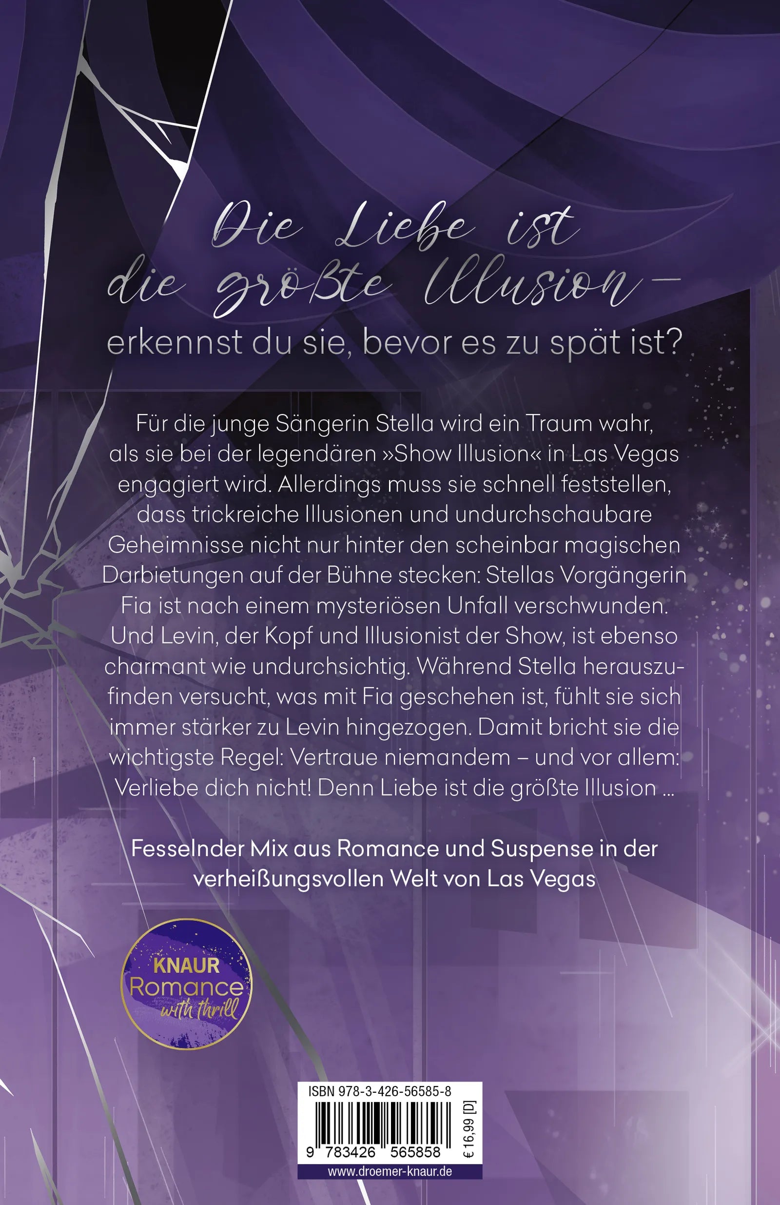 Buchrückseite von 'Illusion – A Lie Worth Believing' mit Klappentext - Paperback