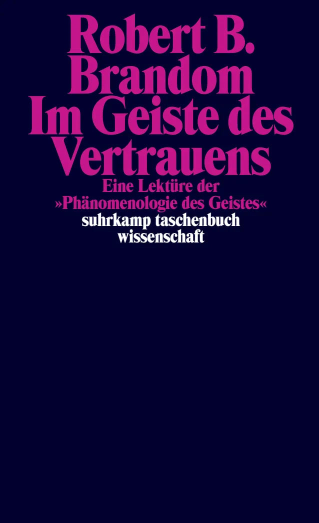 Buchcover von 'Im Geiste des Vertrauens' - Taschenbuch von Robert B. Brandom