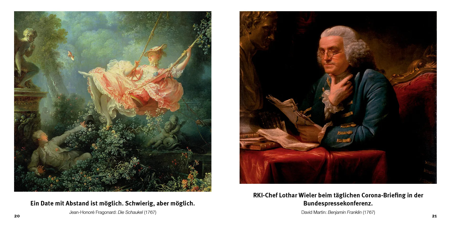 Innenansicht von 'Im Museum gewesen. Überall Corona gesehen' - Gebundene Ausgabe