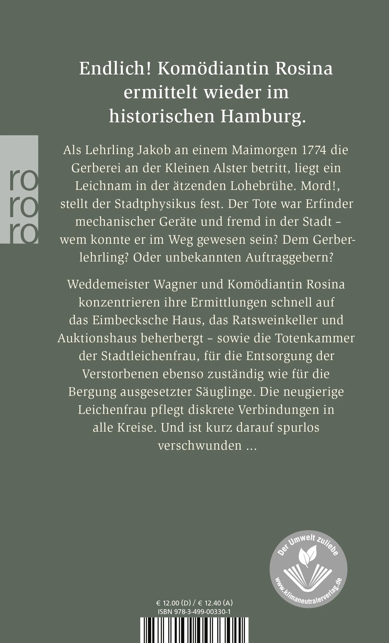 Buchrückseite von 'Im schwarzen Wasser' mit Klappentext - Taschenbuch