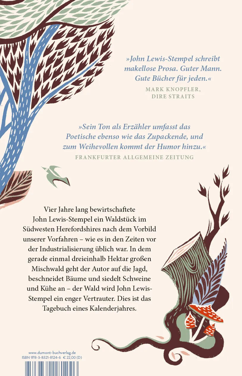Buchrückseite von 'Im Wald' mit Klappentext - Gebundene Ausgabe