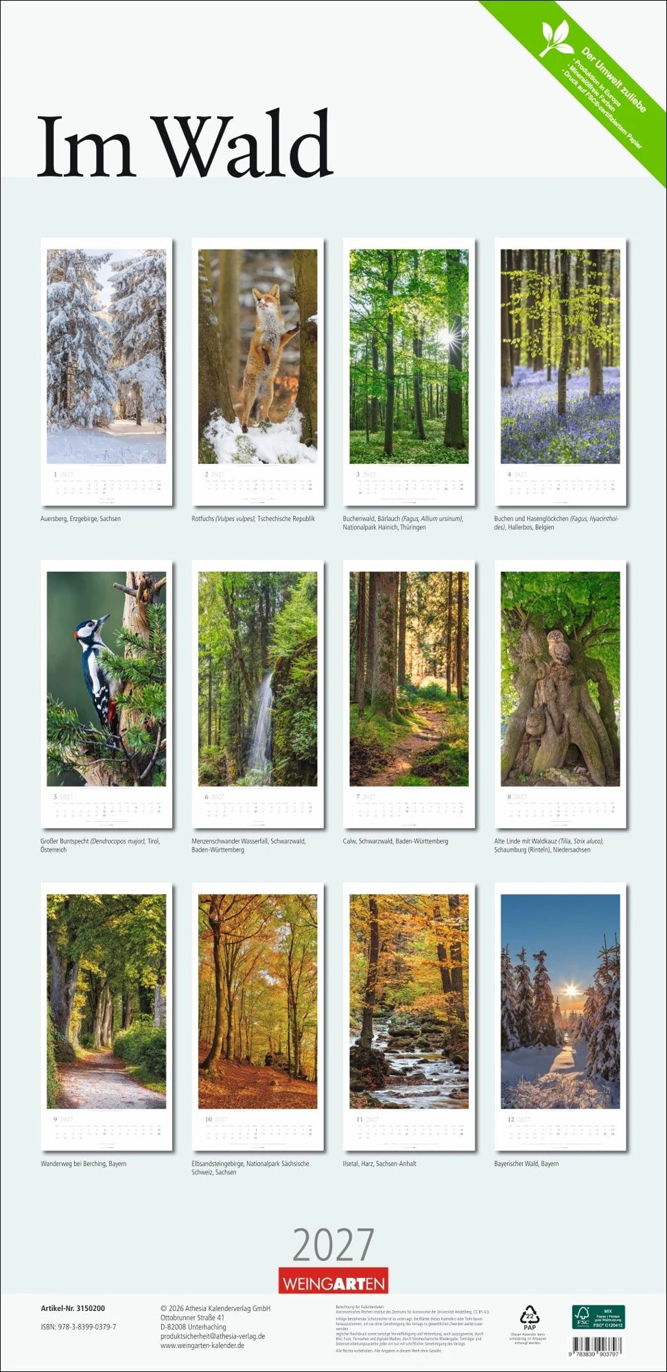 Im Wald Kalender 2027 – Ansicht