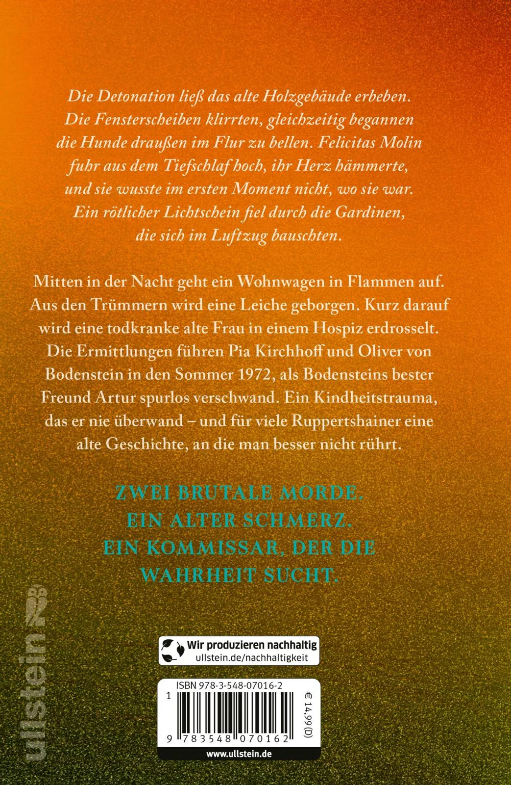 Buchrückseite von 'Im Wald' mit Klappentext - Gebundene Ausgabe