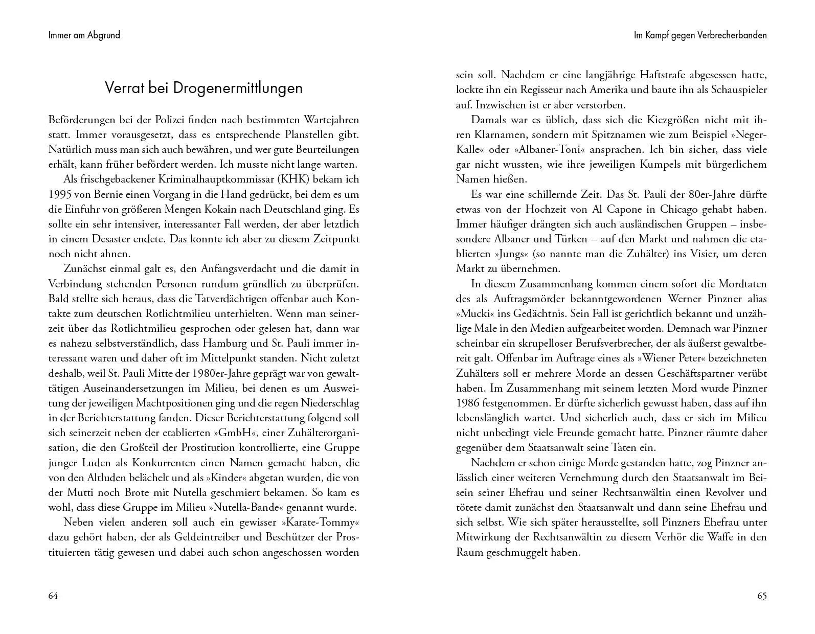 Innenansicht von 'Immer am Abgrund' - Paperback