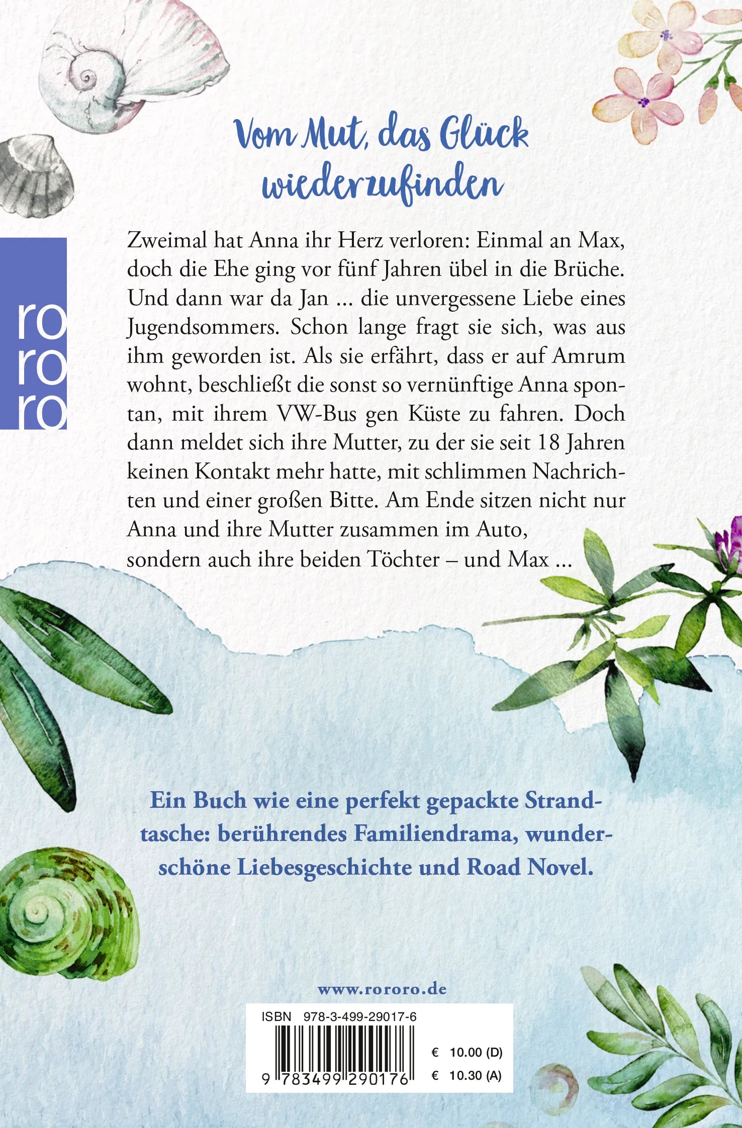Buchrückseite von 'Immer wieder im Sommer' mit Klappentext - Taschenbuch