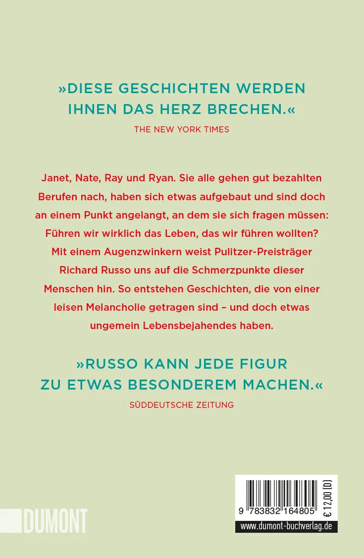 Buchrückseite von 'Immergleiche Wege' mit Klappentext - Taschenbuch