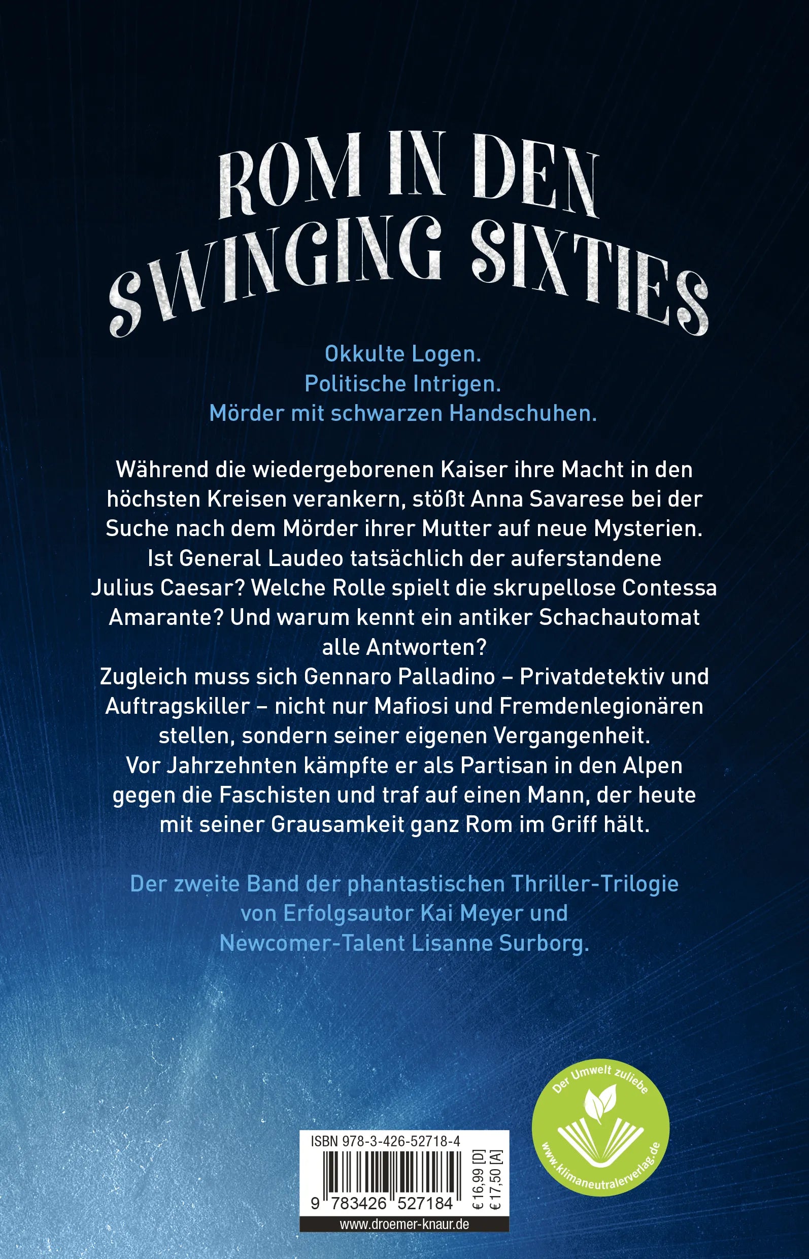 Buchrückseite von 'Imperator II. Caesars Rückkehr' mit Klappentext - Paperback