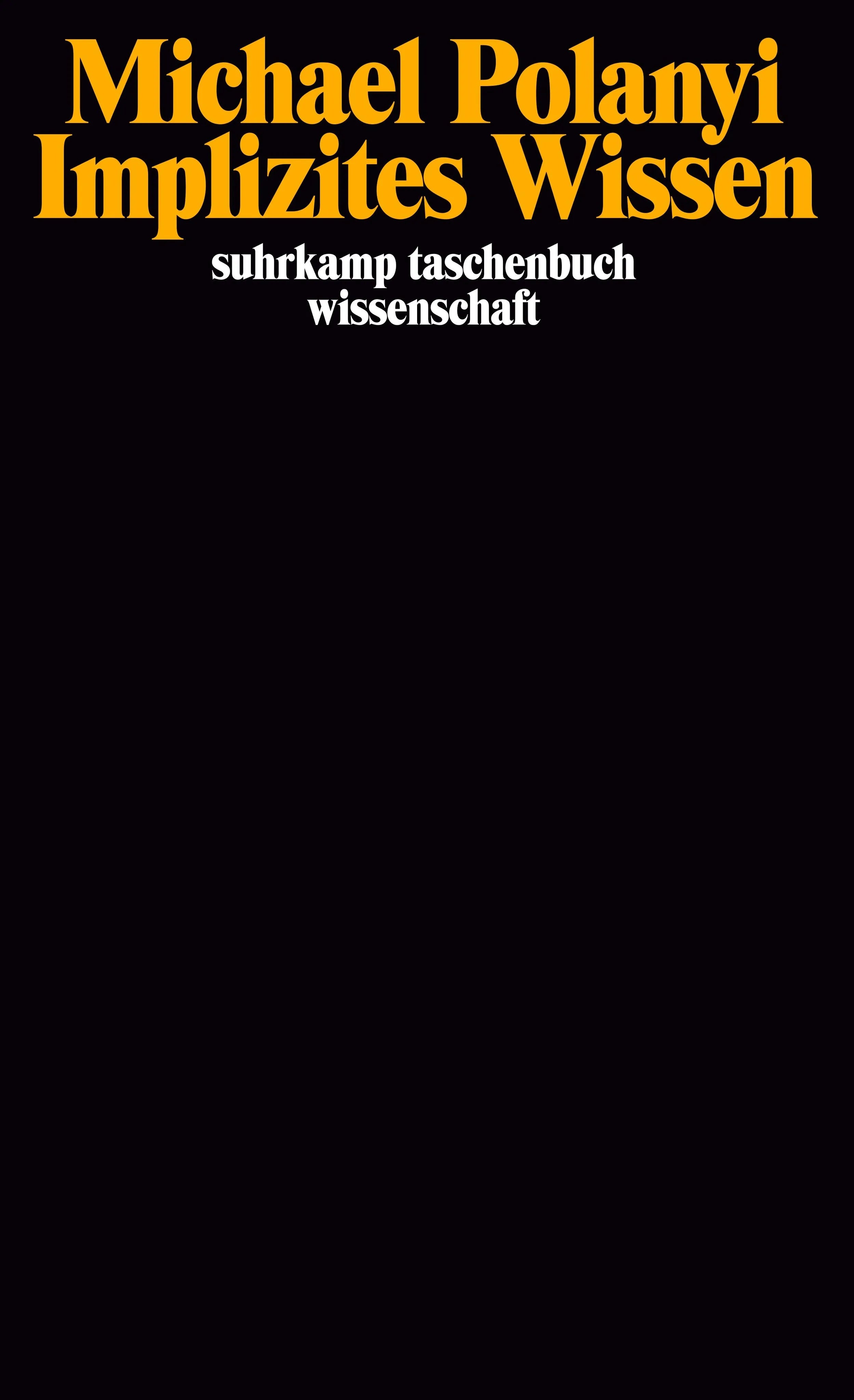 Buchcover von 'Implizites Wissen' - Taschenbuch von Michael Polanyi