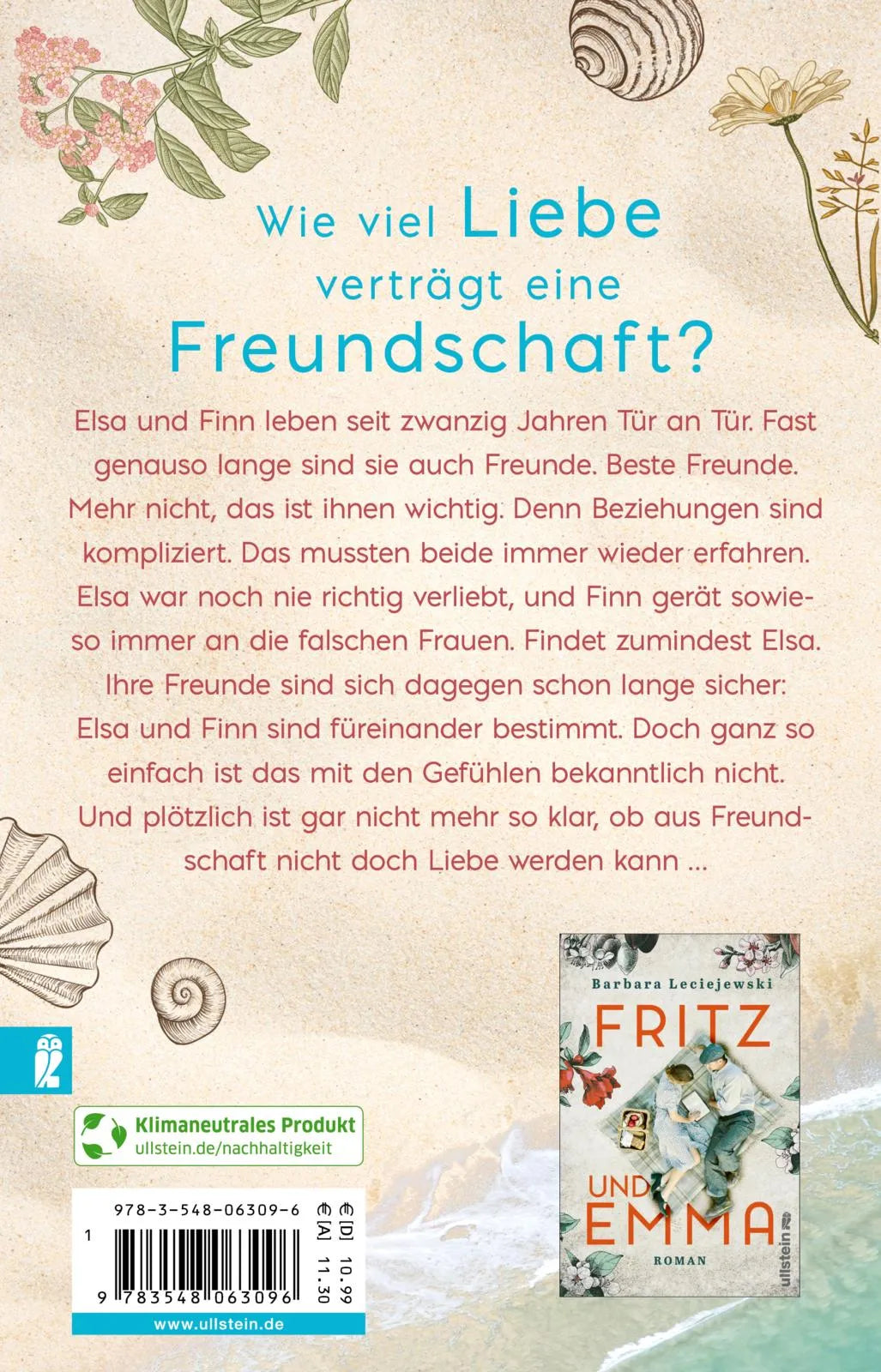 Buchrückseite von 'In all den Jahren' mit Klappentext - Taschenbuch