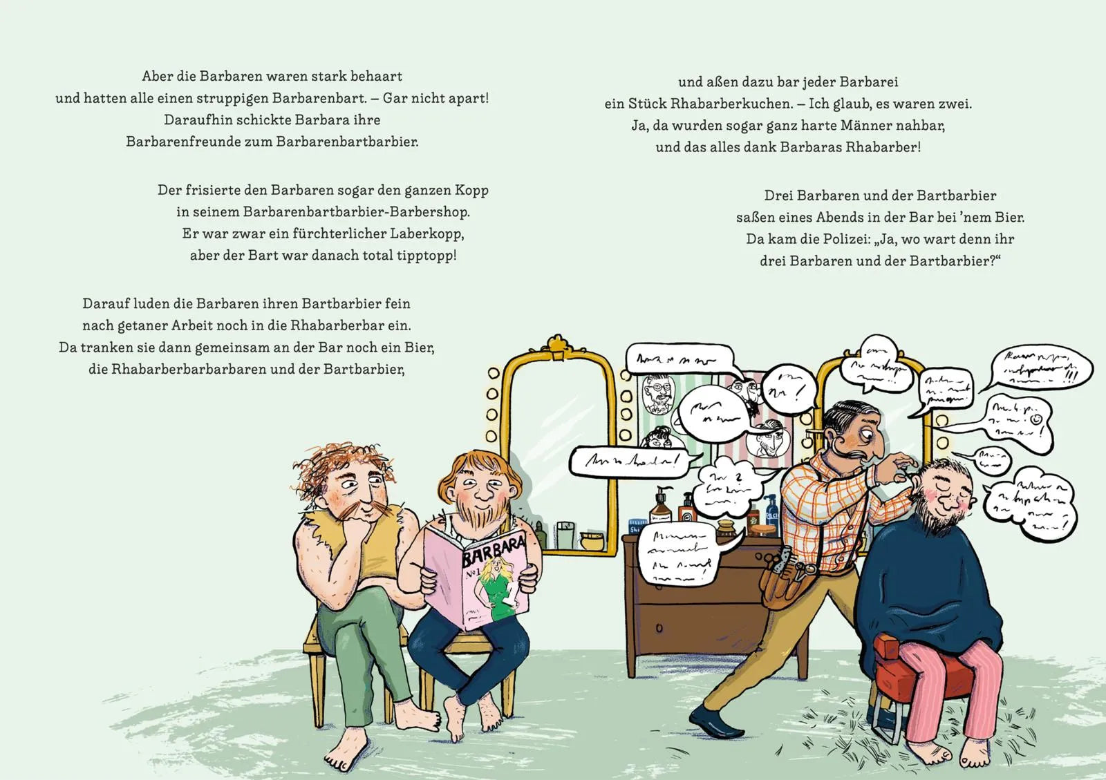 Detailansicht: In Barbaras Rhabarberbar wird niemals der Rhabarber rar (Hardcover)