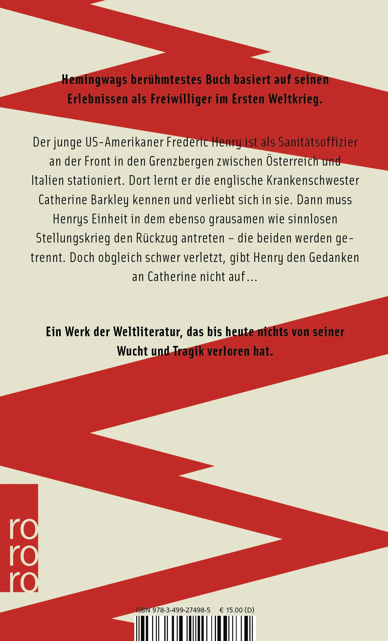 Buchrückseite von 'In einem anderen Land' mit Klappentext - Taschenbuch
