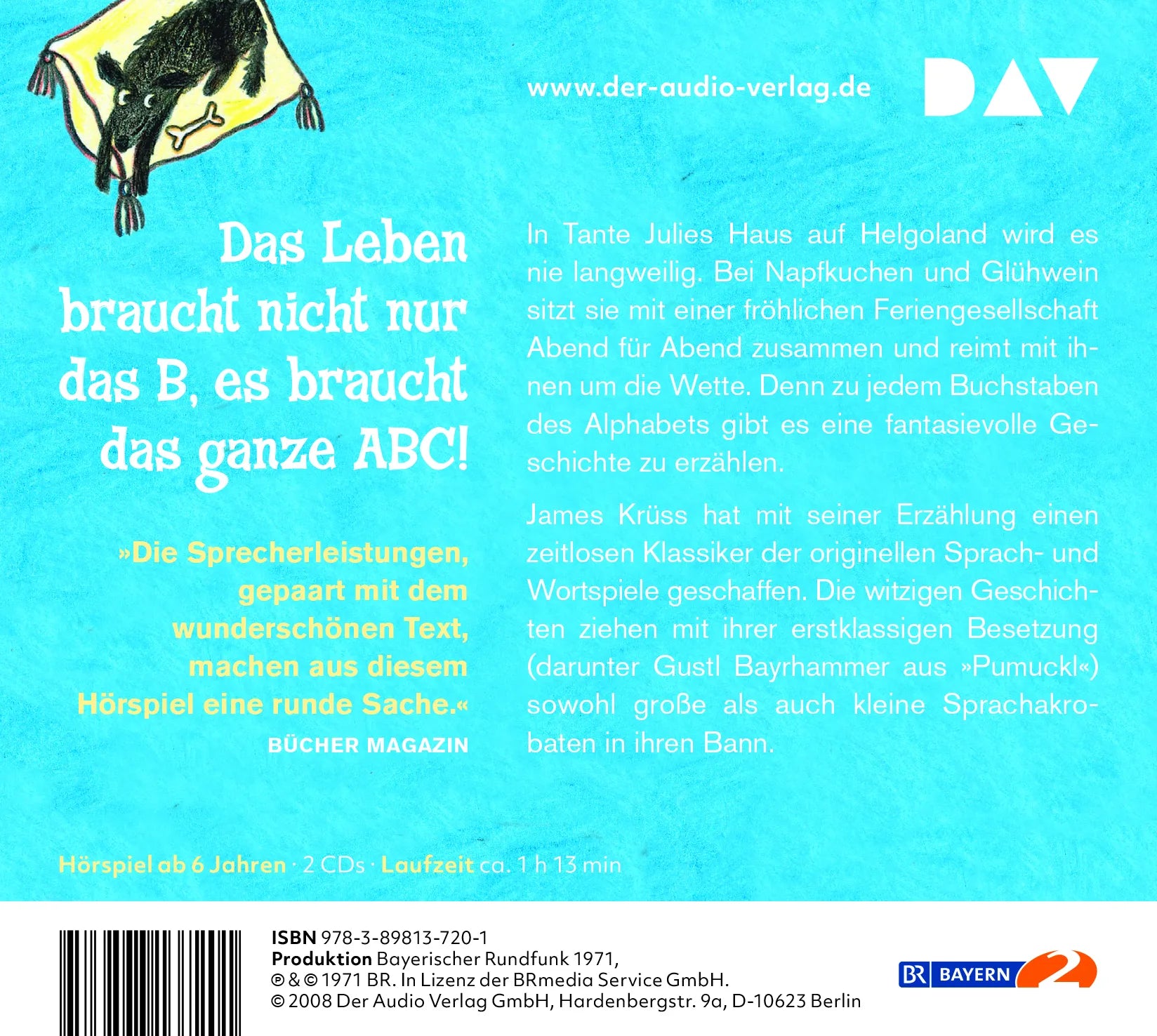 Buchrückseite von 'In Tante Julies Haus' mit Klappentext - Hörbuch (CD)