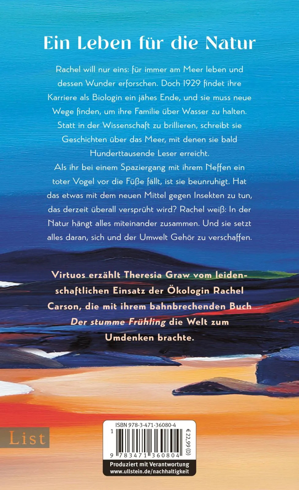 Buchrückseite von 'In uns der Ozean' mit Klappentext - Gebundene Ausgabe