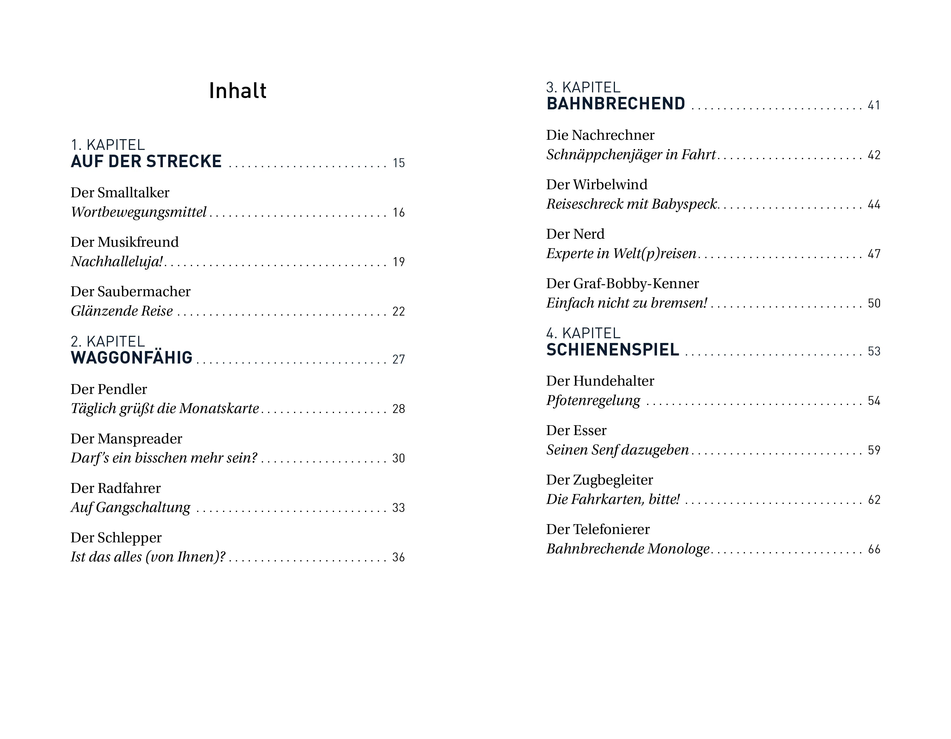 Innenansicht von 'In vollen Zügen' - Taschenbuch
