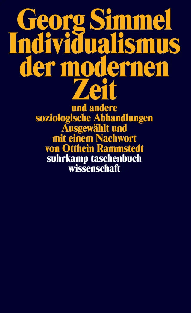 Buchcover von 'Individualismus der modernen Zeit' - Taschenbuch von Georg Simmel