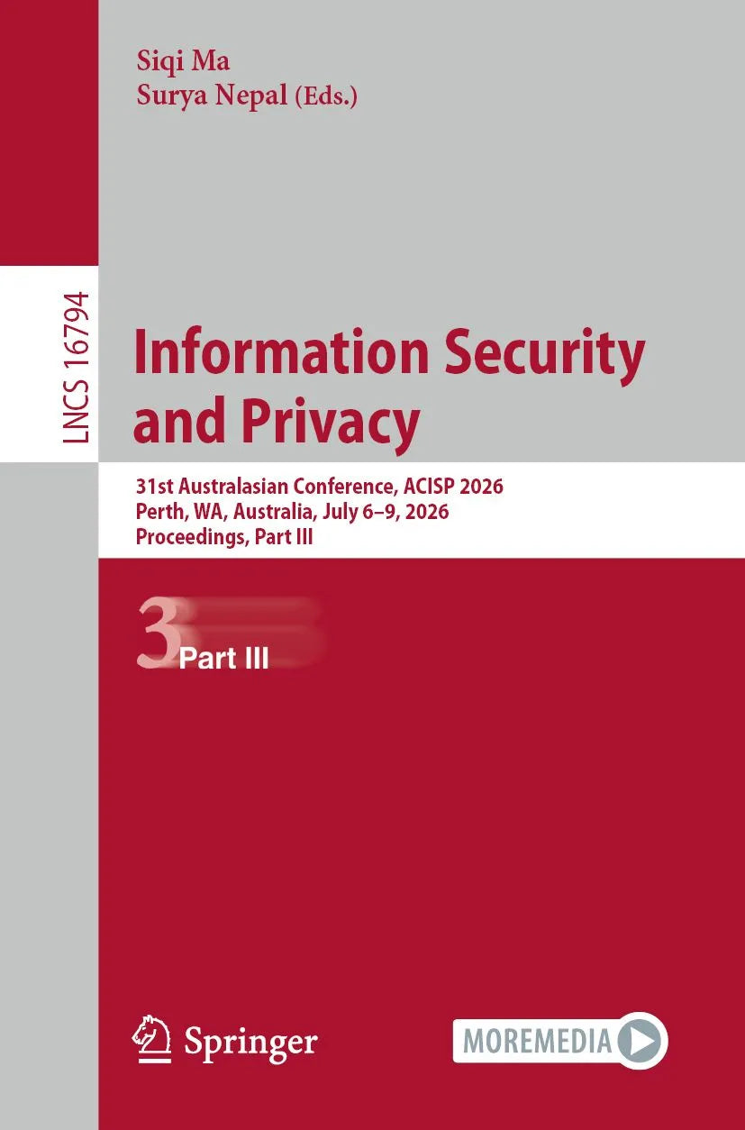 Cover: Information Security and Privacy (E-Book) von Siqi Ma