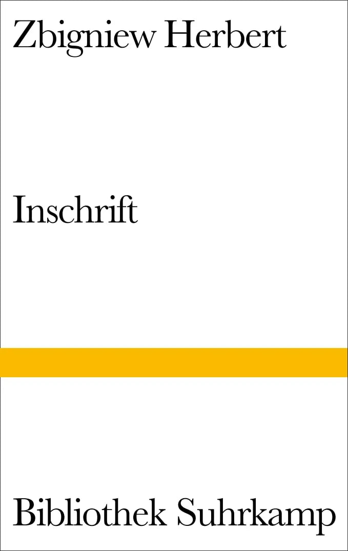 Buchcover von 'Inschrift' - Gebundene Ausgabe von Zbigniew Herbert