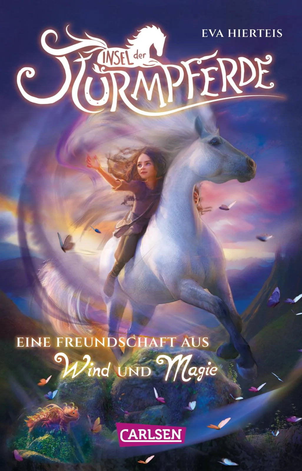 Buchcover von 'Insel der Sturmpferde 1: Eine Freundschaft aus Wind und Magie' - Taschenbuch von Eva Hierteis