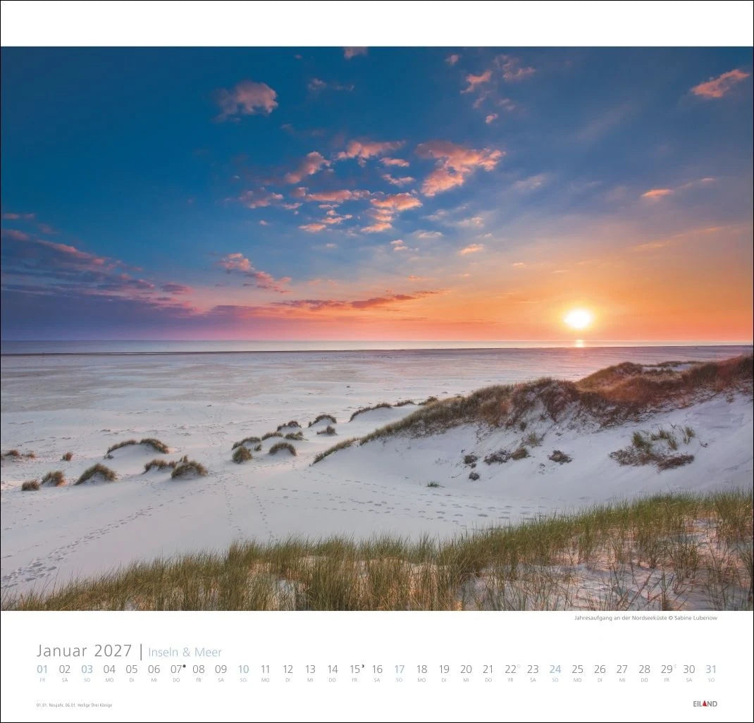 Inseln und Meer Edition Kalender 2027 – Ansicht
