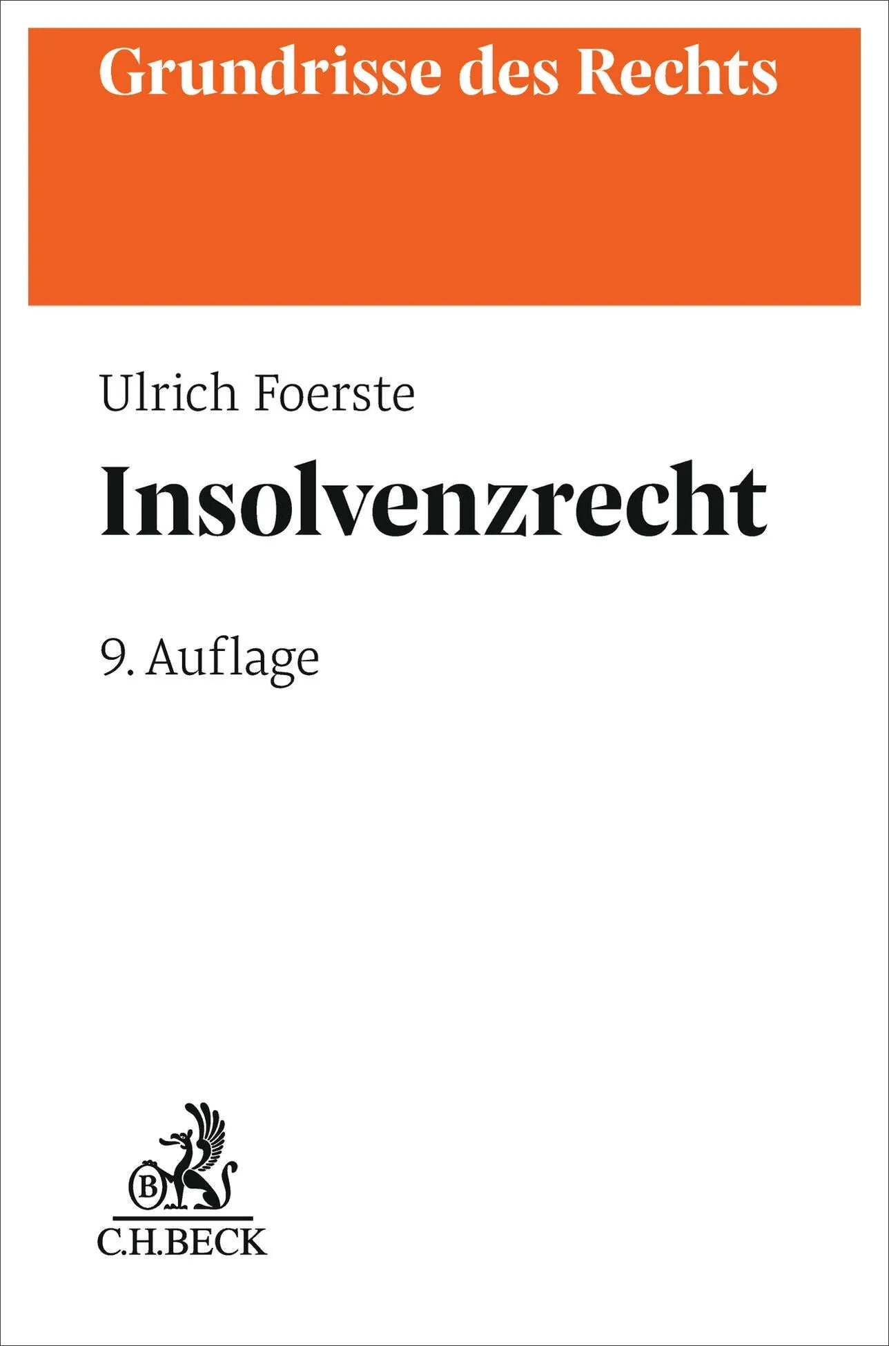 Cover: Insolvenzrecht (Taschenbuch) von Ulrich Foerste