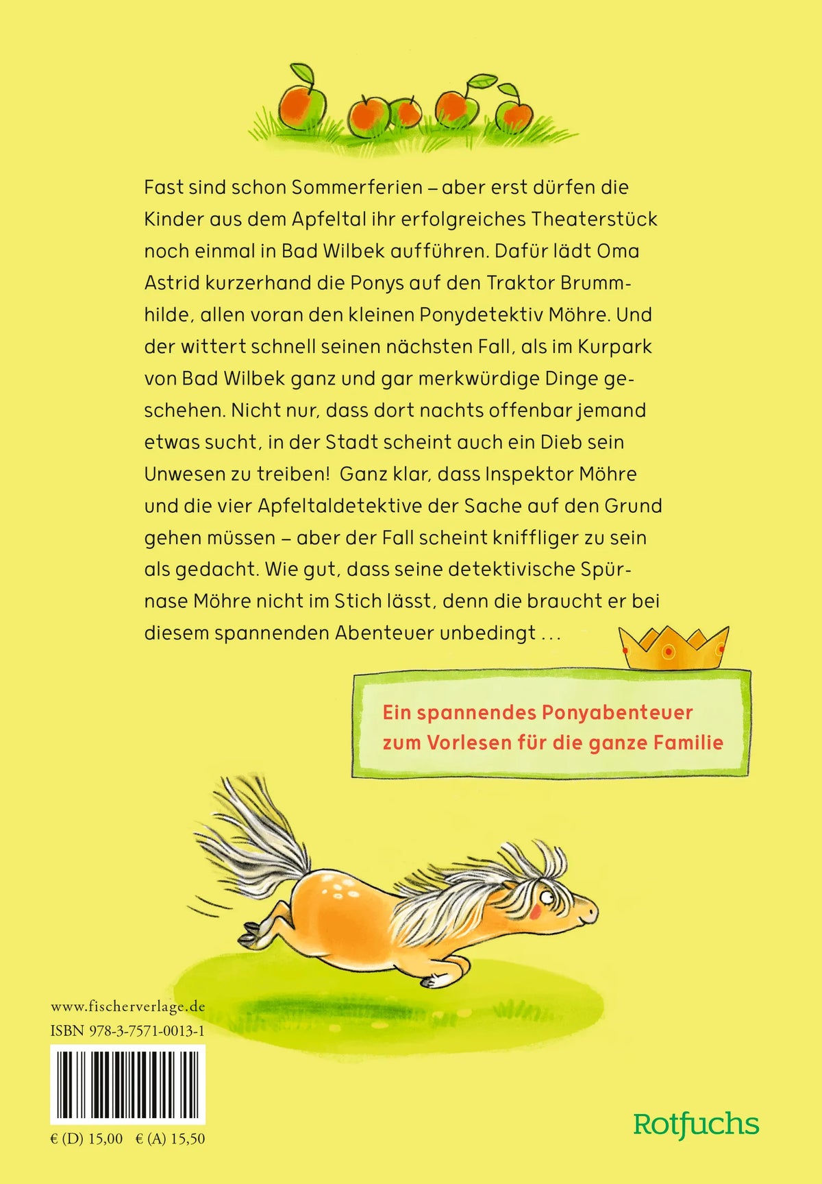 Rückseite: Inspektor Möhre - Ein Fall für vier Hufe: Auf großer Fahrt (Hardcover)