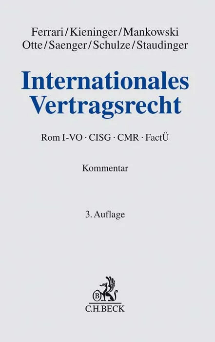 Buchcover von 'Internationales Vertragsrecht' - Gebundene Ausgabe von Franco Ferrari