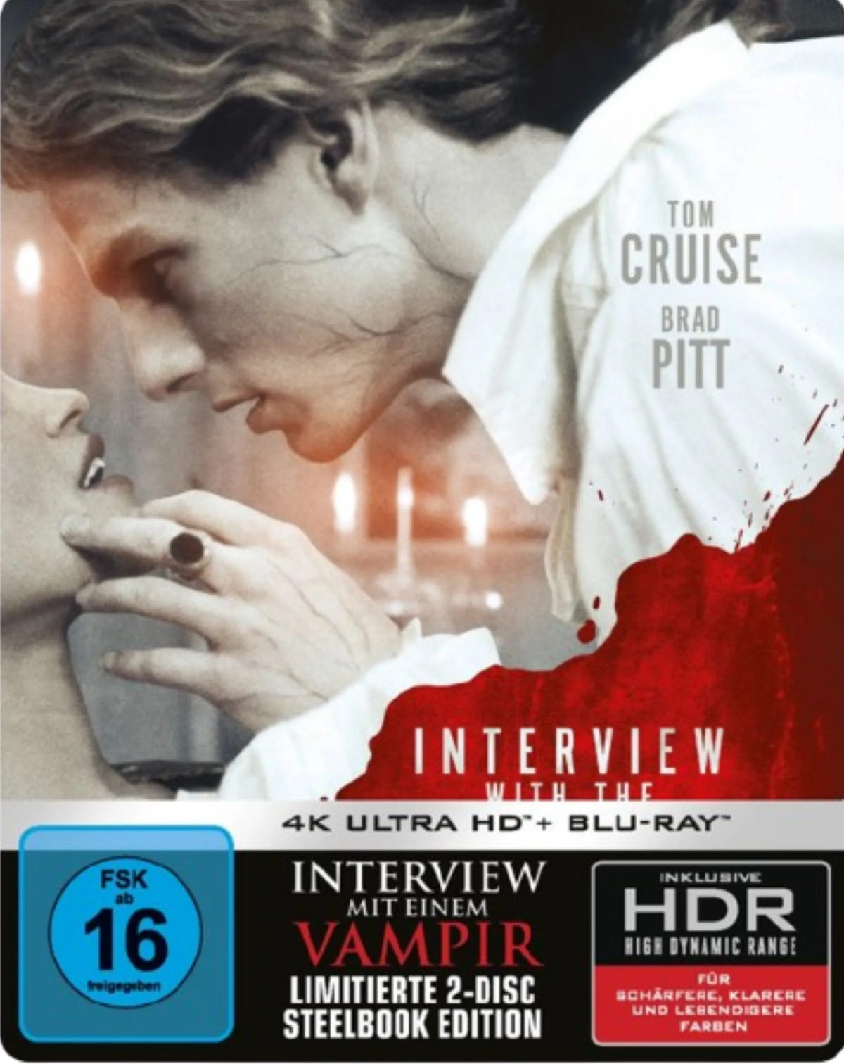 Interview mit einem Vampir - 4K Ultra HD Blu-ray Steelbook mit Tom Cruise und Brad Pitt - Horror Meisterwerk